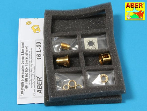 アベール 16L09 1/16 ドイツ キングタイガー ヘンシェル砲塔・タイガーI後期型用マズルブレーキ（タミヤ・トランペッター用）