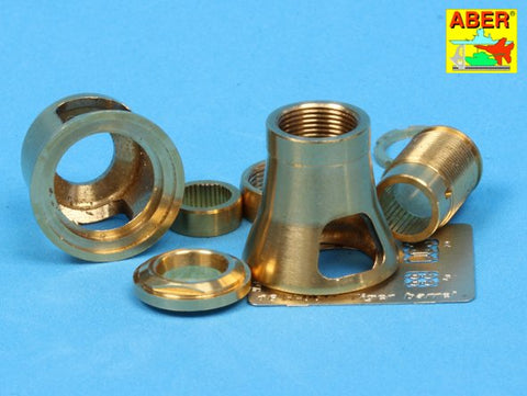 アベール 16L09 1/16 ドイツ キングタイガー ヘンシェル砲塔・タイガーI後期型用マズルブレーキ（タミヤ・トランペッター用）