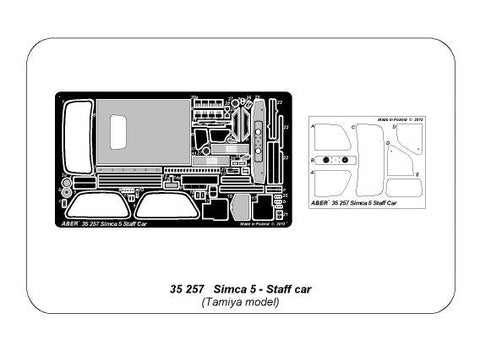 アベール 35257 1/35 フランス シムカ5スタッフカー(タミヤ用)