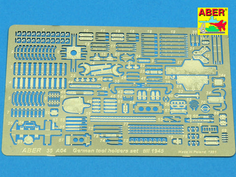 アベール 35A004 1/35 ドイツ 車両装備品フックセット1943-45年タイプ共通部品