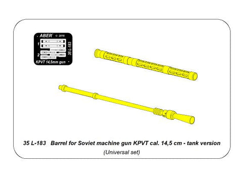 アベール 35L183 1/35 ロシア 14.5mmKPVT重機関銃銃身 車載型（トランペッター用)