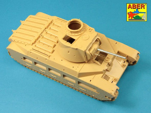 アベール 35L227 1/35 イギリス バレンタインMk II -VII ・マチルダMk III/IV後期型用砲身 ベサ機銃銃身付（タミヤ/ミニアート用）