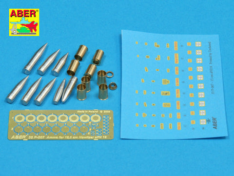 アベール 35P07 1/35 ドイツ フンメル・sFH18用 15cm各種砲弾8発・薬莢8個