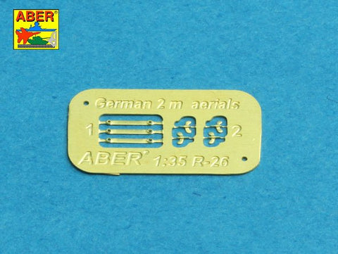 アベール R42 1/35 ドイツ戦車用2mアンテナ リングベース付き3本セット