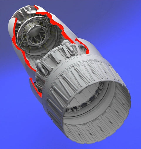 アイリス 2136 1/32 MiG-23 フロッガー 排気ノズル オープン(TRUMPETER用)