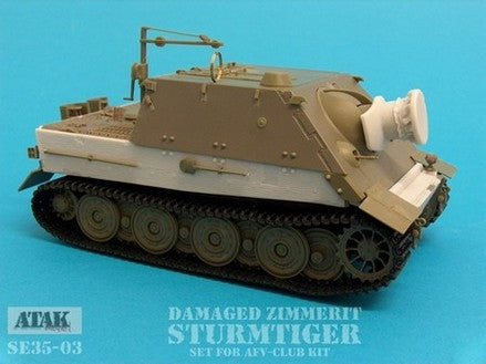 アタックモデル SE3503 1/35 ストームタイガー ダメージ表現ツェメリットコーティング(AFVクラブ用)