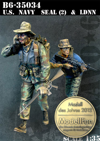 ブラボー6 35034 1/35 ネイビーシールズ(2)とベトナム人シールズ(2体セット)