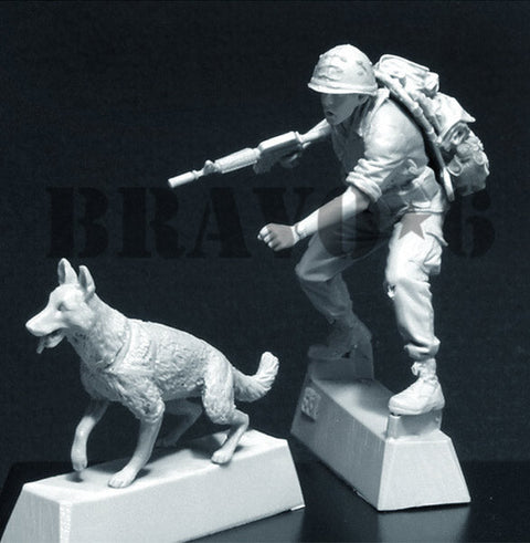 ブラボー6 35053 1/35 アメリカ 歩兵ベトナム(4)兵士と軍用犬