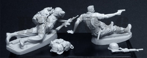 ブラボー6 35054 1/35 アメリカ 歩兵ベトナム(5)追い詰められた無線手と小銃手(2体セット)