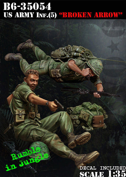 ブラボー6 35054 1/35 アメリカ 歩兵ベトナム(5)追い詰められた無線手と小銃手(2体セット)