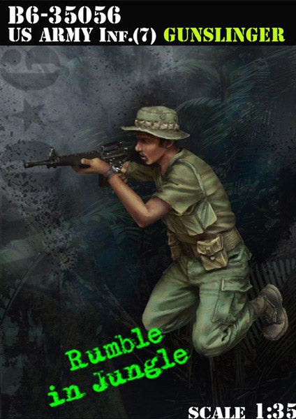 ブラボー6 35056 1/35 アメリカ 歩兵 ベトナム(7)射撃中の小銃手 ブーニーハット