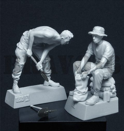 ブラボー6 35065 1/35 アメリカ 兵士ベトナム 土のう作成中(2体セット)