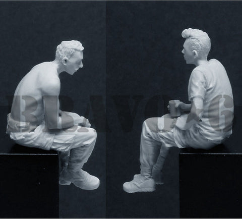 ブラボー6 35072 1/35 アメリカ 兵士ベトナム 酒宴中(2体セット)