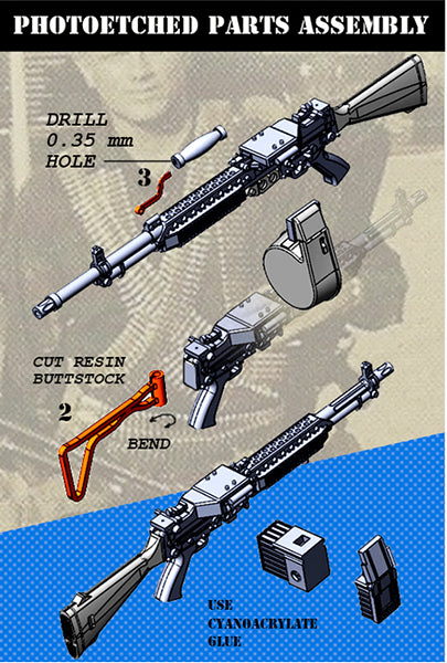 ブラボー6 35084 1/35 ストーナーM63A/Mk.23 軽機関銃(2丁セット)