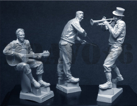 ブラボー6 35112 1/35 WWIIアメリカ 楽器を演奏する戦車兵