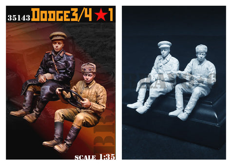 ブラボー6 35143 1/35 WWIIロシア RKKA ダッジ3/4トラック搭乗員（1）