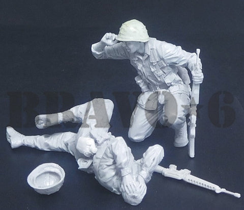 ブラボー6 35323 1/35 アメリカ軍「 衛生兵を！」負傷した歩兵と助けを呼ぶ兵士