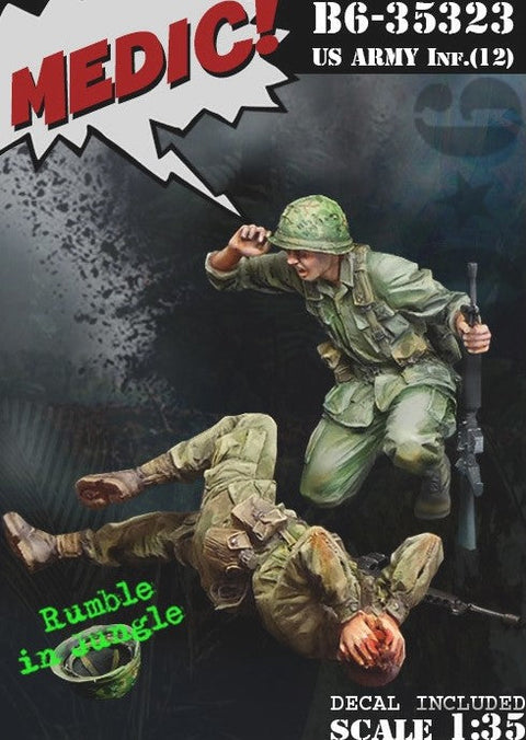 ブラボー6 35323 1/35 アメリカ軍「 衛生兵を！」負傷した歩兵と助けを呼ぶ兵士