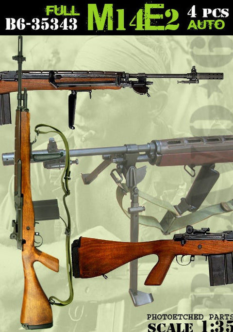 ブラボー6 35343 1/35 現用 アメリカ陸軍 M14E2自動小銃(4個入)