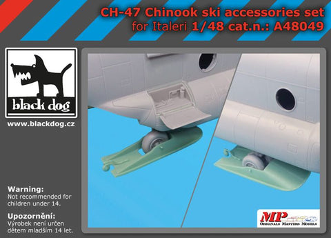 ブラックドッグ A48049 1/48 Ch-47 チヌーク スキーアクセサリーセット (イタレリ用)