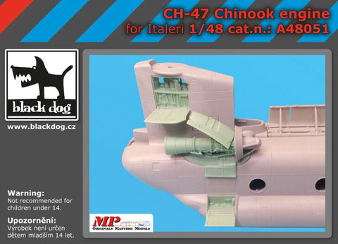 ブラックドッグ A48051 1/48 Ch-47 チヌーク エンジン (イタレリ用)