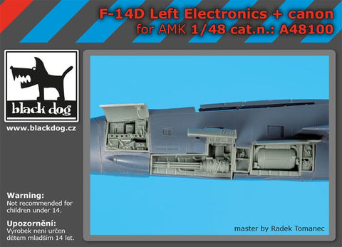 ブラックドッグ A48100 1/48 F-14 D 電子機器 （レフト）+ カノン砲 （AMK用）