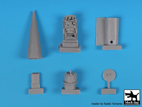 ブラックドッグ A48139 1/48 ミラージュ F1 レーダー+スパイン 電子機器 （キティホーク用）