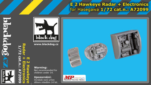 ブラックドッグ A72099 1/72 E-2 ホークアイ レーダー+電子機器 （ハセガワ用）