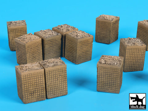 ブラックドッグ D72034 1/72 サンドバッグ型装甲壁 (HESCO) 3