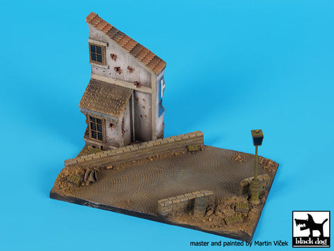 ブラックドッグ D72039 1/72 家とランプのある街 ベース