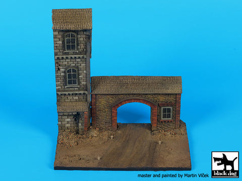ブラックドッグ D72046 1/72 門扉付き建物 ベース