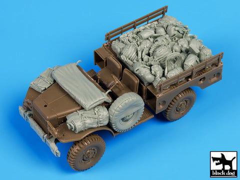 ブラックドッグ T35099 1/35 アメリカ ダッジ 空挺隊 降下前 アクセサリーセット(AFVクラブ)