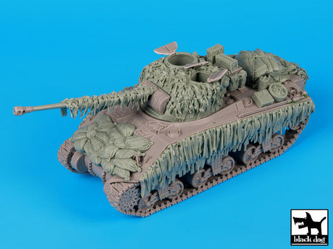 ブラックドッグ T35138 1/35 イギリス シャーマンファイアフライ 麻布テープ・カモフラージュネット No.2