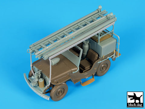 ブラックドッグ T35190 1/35 ウィリスジープ CJ2A 消防車 コンバージョンセット(タミヤ)