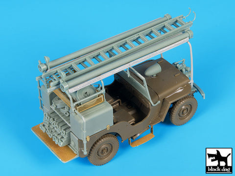ブラックドッグ T35190 1/35 ウィリスジープ CJ2A 消防車 コンバージョンセット(タミヤ)
