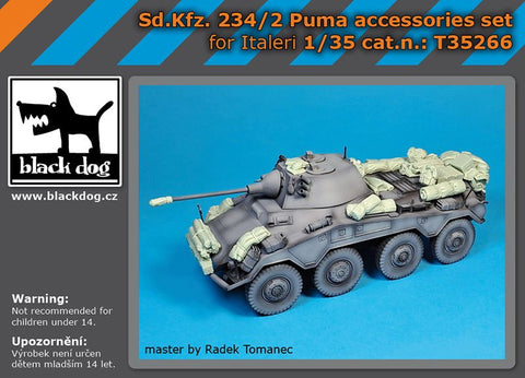 ブラックドッグ T35266 1/35 Sd Kfz 234/2 プーマ アクセサリーセット(イタレリ用)