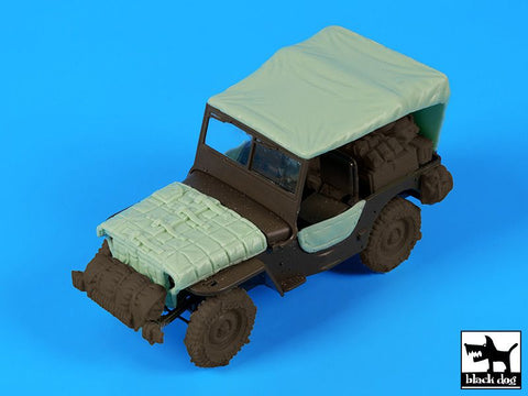ブラックドッグ T35275 1/35 ジープ ボンネットカバー・キャンバス (タミヤ用)