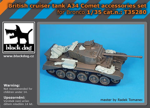 ブラックドッグ T35280 1/35 イギリス巡航戦車 A34コメット アクセサリーセット (タミヤ用)