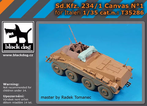 ブラックドッグ T35286 1/35 Sd.Kfz. 234/1 キャンバス No.1 (イタレリ用)