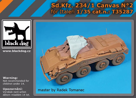 ブラックドッグ T35287 1/35 Sd.Kfz. 234/1 キャンバス No.2  (イタレリ用)