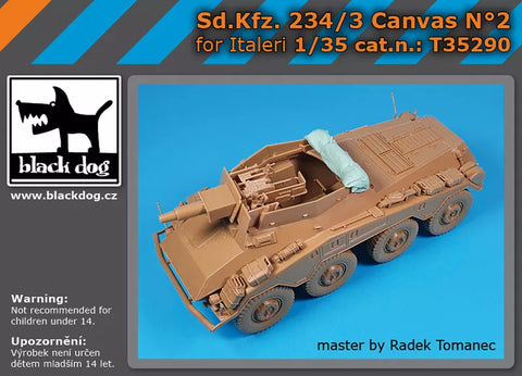 ブラックドッグ T35290 1/35 Sd.Kfz. 234/3 キャンバス No.2 (イタレリ用)