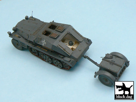 ブラックドッグ T48009 1/48 ドイツ Sd.Kfz252軽装甲付弾薬トラック＋Sd.Anh.32トレーラー 改造セット