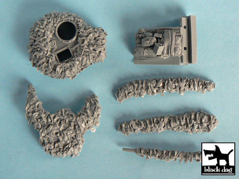 ブラックドッグ T48046 1/48 イギリス M4シャーマン戦車ファイアフライ 麻布テープ・カモフラージュネット