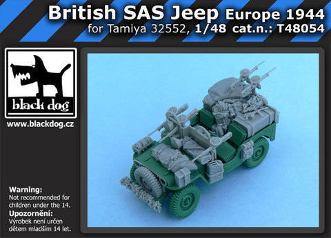 ブラックドッグ T48054 1/48 イギリス SASジープ ヨーロッパ 1944年 アクセサリーセット