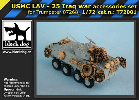 ブラックドッグ T72001 1/72 LAV 25 イラク戦争 （ トランぺッター 07268用 17 レジンパーツ）