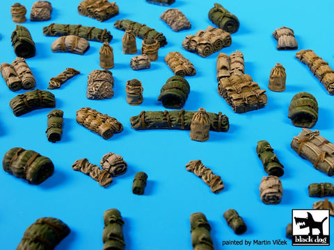 ブラックドッグ T72055 1/72 テント + 寝袋 1 アクセサリーセット