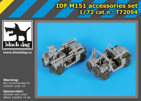 ブラックドッグ T72094 1/72 イスラエル国防軍 M-151 アクセサリーセット （ S -model用）