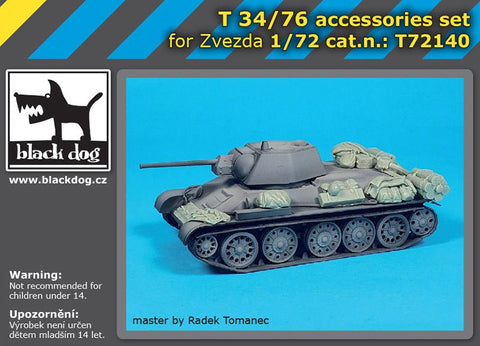 ブラックドッグ T72140 1/72 T 34/76 アクセサリーセット(ズベズダ用)