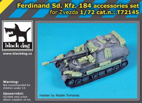 ブラックドッグ T72145 1/72 Sd. Kfz 184 フェルディナンド アクセサリーセット(ズベズダ用)