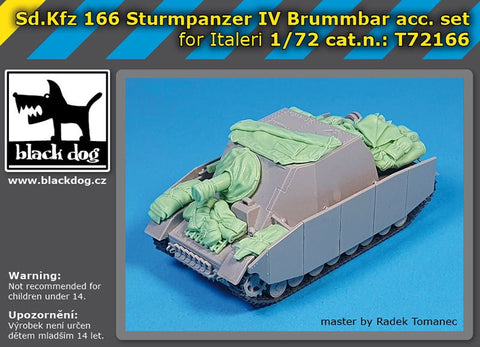 ブラックドッグ T72166 1/72 SD Kfz.166 IV号突撃戦車 ブルムベア アクセサリーセット (イタレリ用)